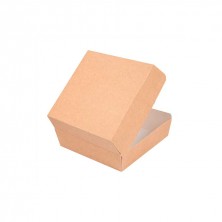 Conchas Hamburguesas Cartón Natural L14,2 x 13,7 x 6,1 cm. (Pack 50 Uds.) García de Pou - La Casa de Vesta