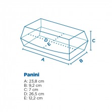 Conchas Panini Cartón Natural 26,5 x 12,2 x 7 cm. (Pack 50 Uds.) García de Pou - La Casa de Vesta
