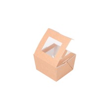 Caja Con Ventana Kraft 8 x 7,5 x 5,5 cm. (Pack 50 Uds.) García de Pou - La Casa de Vesta
