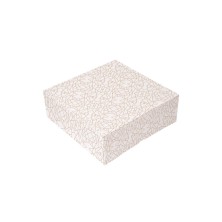 Cajas Pastelería Sin Ventana Blanco y Dorado 30 x 30 x 8 cm. (Pack 50 Uds.) García de Pou - La Casa de Vesta