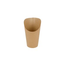 Vaso Para Fritos Abierto Kraft 7 x 10,5 cm. (Pack 100 Uds.) García de Pou - La Casa de Vesta