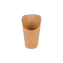 Vaso Para Fritos Abierto Kraft 8,5 x 13,5 cm. (Pack 50 Uds.) García de Pou - La Casa de Vesta