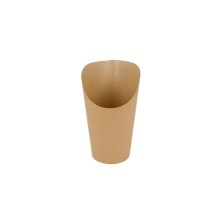 Vaso Para Fritos Abierto Kraft 8,5 x 18 cm. (Pack 50 Uds.) García de Pou - La Casa de Vesta
