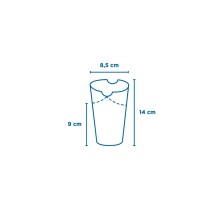 Vaso Para Fritos Cerrado Negro 8,5 x 14 cm. (Pack 50 Uds.) García de Pou - La Casa de Vesta