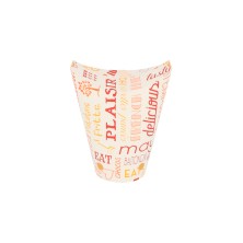 Vaso Para Fritos Cerrado Parole 8,5 x 14 cm. (Pack 50 Uds.) García de Pou - La Casa de Vesta