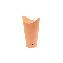 Vaso Para Fritos Cerrado Kraft 8,5 x 18 cm. (Pack 50 Uds.) García de Pou - La Casa de Vesta